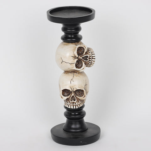 4.0*11.25''Resin Skull Candle Holder Décor