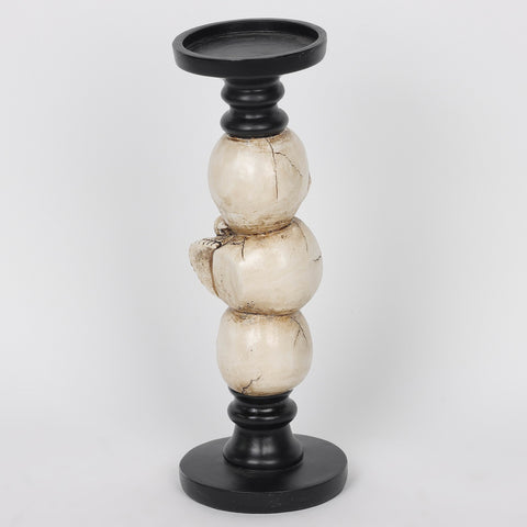 3.75*9.875''Resin Skull Candle Holder Décor