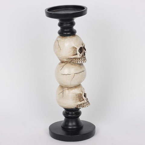 3.75*9.875''Resin Skull Candle Holder Décor