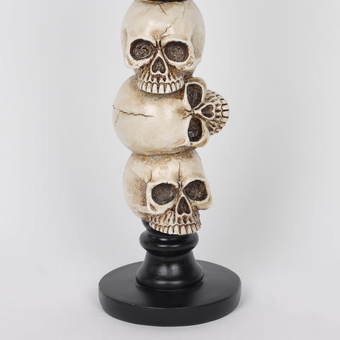 3.75*9.875''Resin Skull Candle Holder Décor