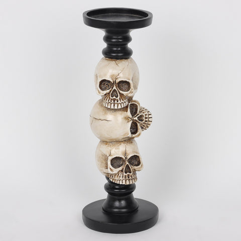 3.75*9.875''Resin Skull Candle Holder Décor