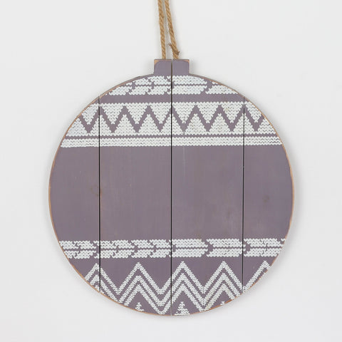 Christmas 13.0*0.75*0.0''Purple Mdf Wall Hanger | Christmas Decor | Festive Holiday Decoration