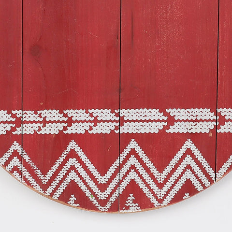 Christmas 13.0*0.75*0.0''Red Mdf Wall Hanger | Christmas Decor | Festive Holiday Decoration