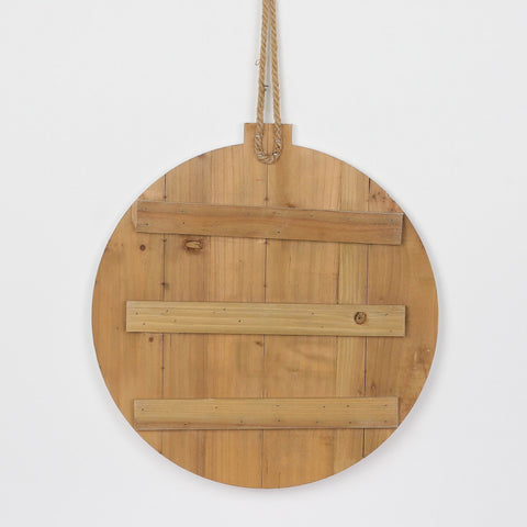 Christmas 13.0*0.75*0.0''White&Red Mdf Wall Hanger | Christmas Decor | Festive Holiday Decoration