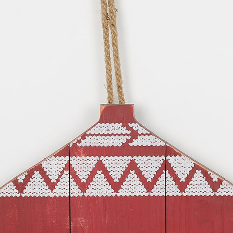 Christmas 12.625*0.75*14.0''Mdf Red Heart Wall Hanger | Christmas Decor | Festive Holiday Decoration