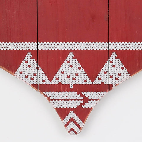 Christmas 12.625*0.75*14.0''Mdf Red Heart Wall Hanger | Christmas Decor | Festive Holiday Decoration