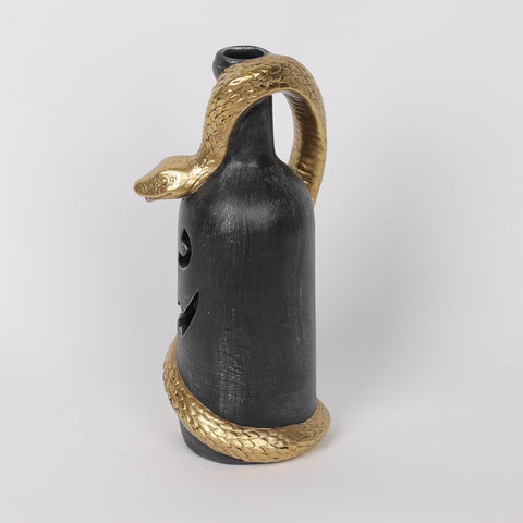 5*4.25*10.875''A Bottle Wrapped In A Snake W/Lite Décor