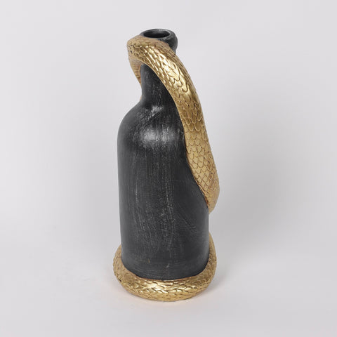 5*4.25*10.875''A Bottle Wrapped In A Snake W/Lite Décor