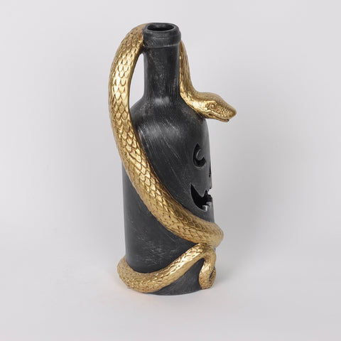 5*4.25*10.875''A Bottle Wrapped In A Snake W/Lite Décor