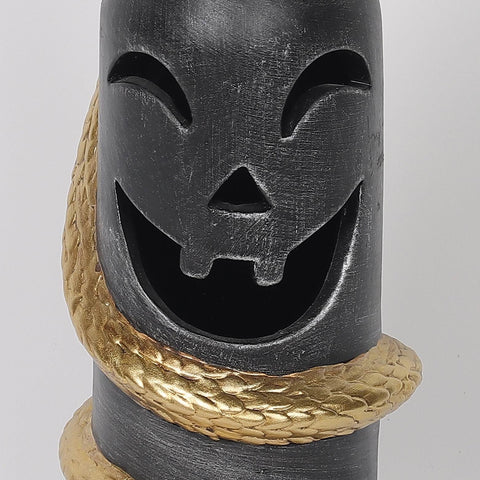 3.5*10.5'' Black Bottle W/Gold Snake Décor