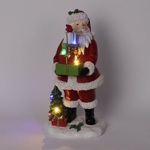 Christmas Resin Santa W/ Led