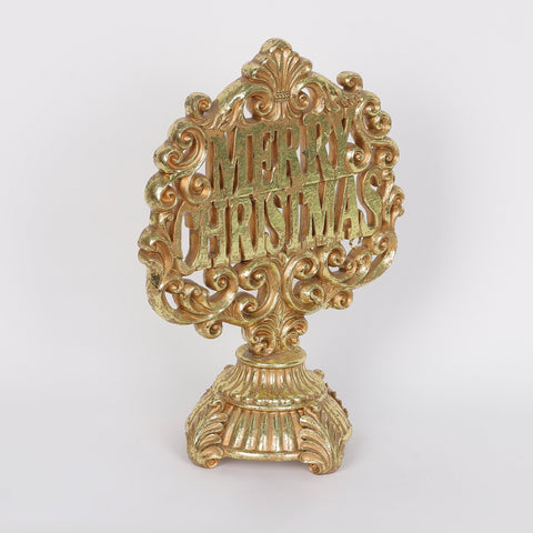 Resin Merry Christmas Sign Décor
