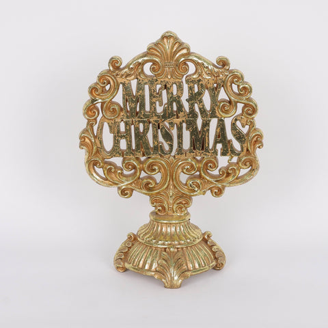 Resin Merry Christmas Sign Décor