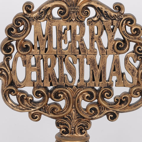 Resin Merry Christmas Sign Décor
