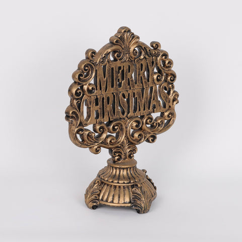 Resin Merry Christmas Sign Décor