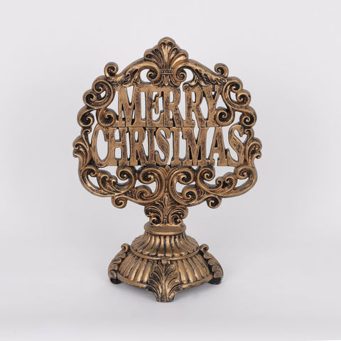 Resin Merry Christmas Sign Décor