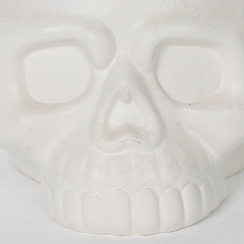 7.5*6.5*4.875'' White Resin Skull Décor