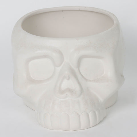 7.5*6.5*4.875'' White Resin Skull Décor