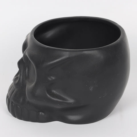 7.5*6.5*4.875'' Black Resin Skull Décor