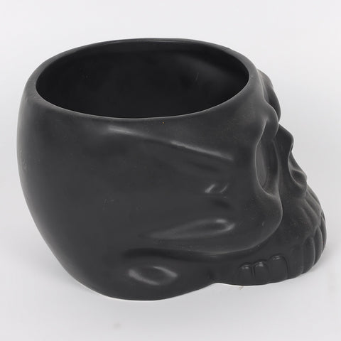 7.5*6.5*4.875'' Black Resin Skull Décor