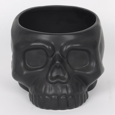 7.5*6.5*4.875'' Black Resin Skull Décor