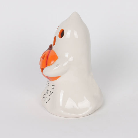 4.0*3.5*5.5'' Ceramic Have A Spooky Day Ghost Hugged Pumpkin Décor