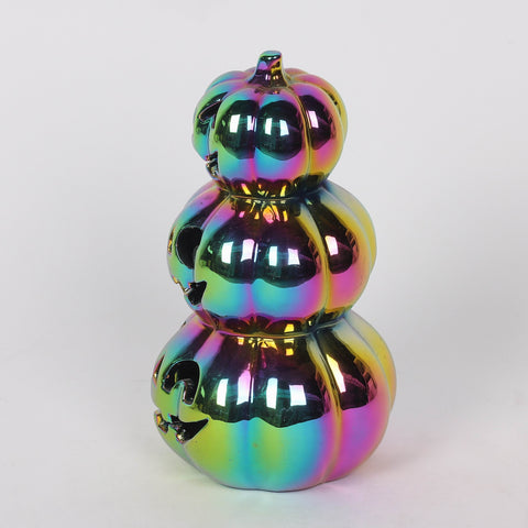 3.75*7.0'' Electrogreen Terracotta Jack Pumpkin Stack Décor