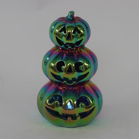 3.75*7.0'' Electrogreen Terracotta Jack Pumpkin Stack Décor