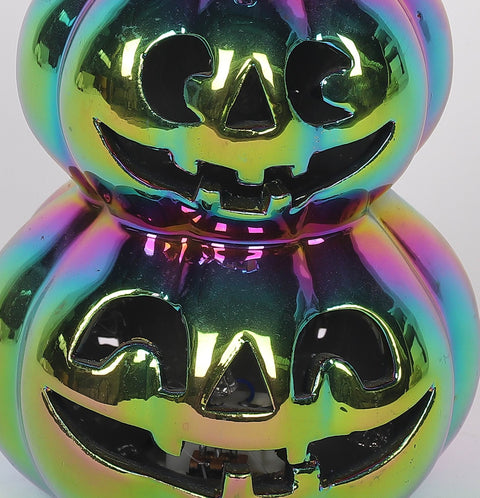 3.75*7.0'' Electrogreen Terracotta Jack Pumpkin Stack Décor