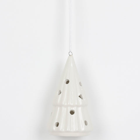 Christmas Battery-Operated Ceramic Tree Ornament – Festive Holiday Decor