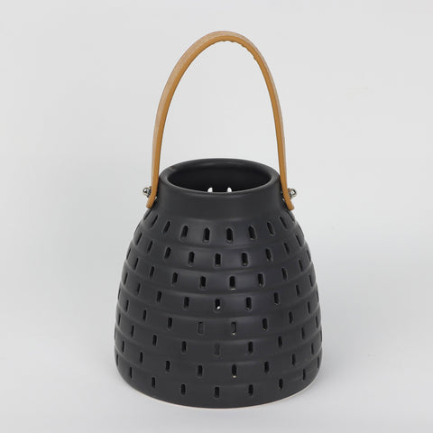 Lh 7" Ceramic Lantern/Tealight Asst | Ceramic Vase | Boho Home Decor