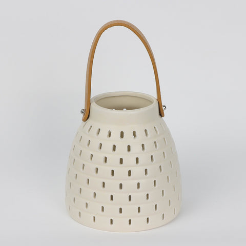 Lh 7" Ceramic Lantern/Tealight Asst | Ceramic Vase | Boho Home Decor