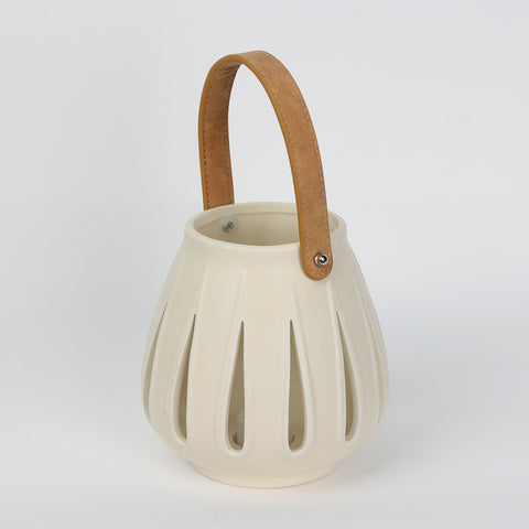 Lh 6.5" Ceramic Lantern/Tealight Asst | Ceramic Vase | Boho Home Decor