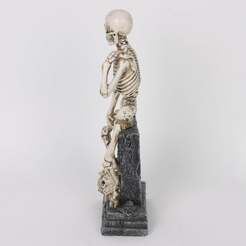5.25*3.0*12.75'' Resin White Skeleton Décor