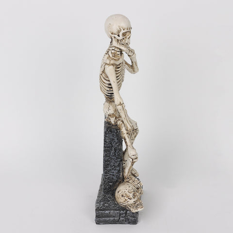 5.25*3.0*12.75'' Resin White Skeleton Décor