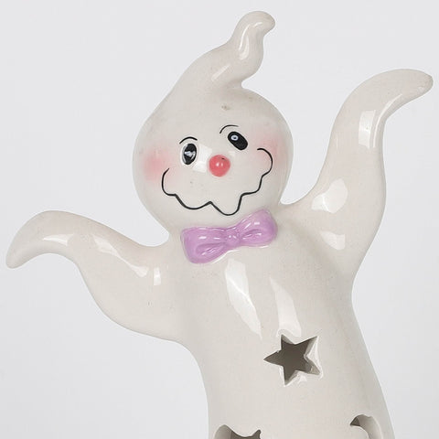 3.5*2.375*7.25''White Ceramic Décor W/Lite