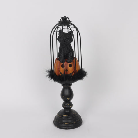 4.25*16.0''Black Cat/Pumpkin Lantern Décor