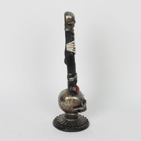 5.5*4.0*12.75'' Resin Halloween Skull Magic Mirror Décor