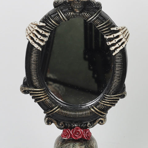 5.5*4.0*12.75'' Resin Halloween Skull Magic Mirror Décor