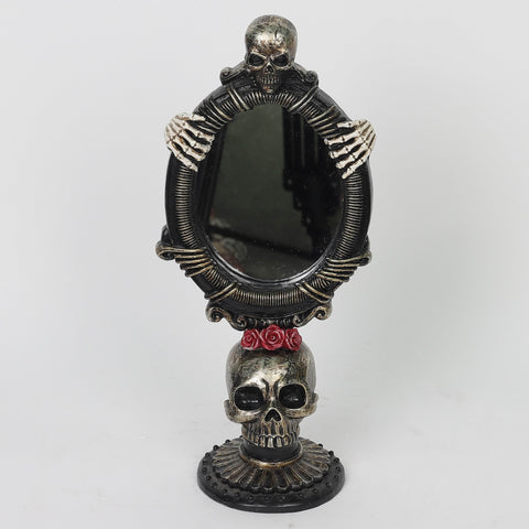 5.5*4.0*12.75'' Resin Halloween Skull Magic Mirror Décor