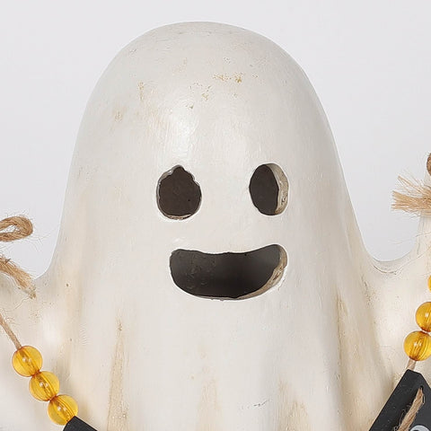 8.5*4.5*8.0''White Ceramic Ghost W/Boo Décor