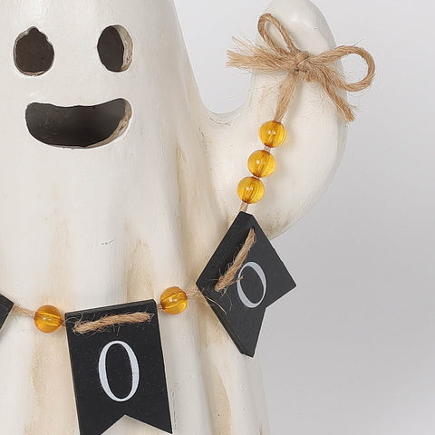 8.5*4.5*8.0''White Ceramic Ghost W/Boo Décor