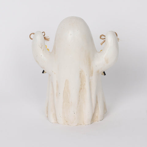 8.5*4.5*8.0''White Ceramic Ghost W/Boo Décor