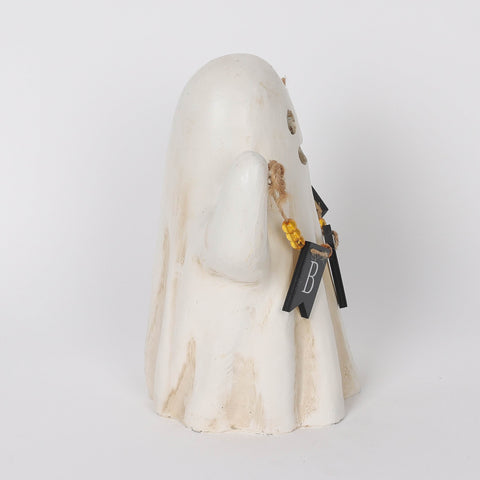 8.5*4.5*8.0''White Ceramic Ghost W/Boo Décor