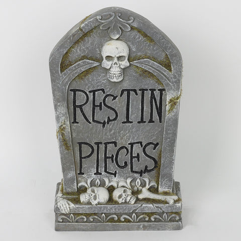 7.0*3.25*12.0'' Restin Pieces Skull Tombstone Décor