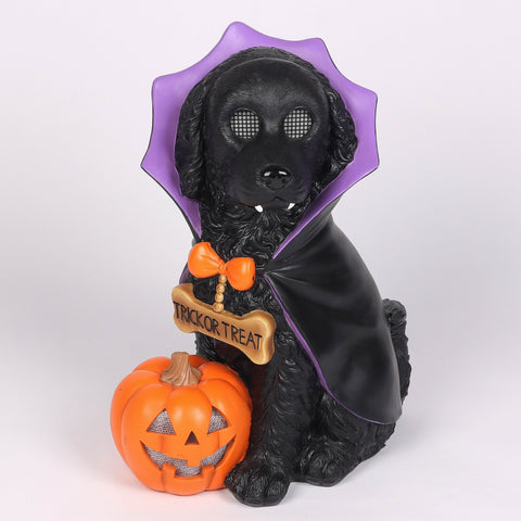 Halloween Lighed Resin Dog Decor 