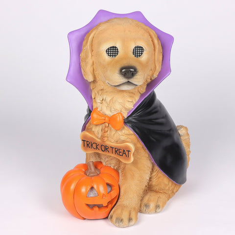 Halloween Lighed Resin Dog Decor 