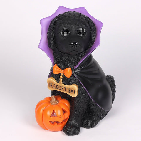 Halloween Lighed Resin Dog Decor 