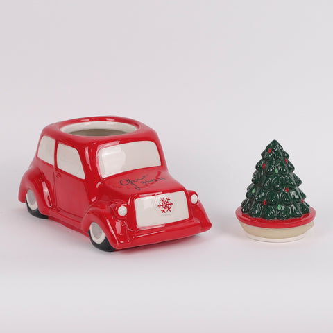 Christmas Ceramic Santa Car Décor