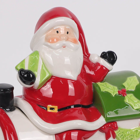 Christmas Ceramic Santa Train Décor